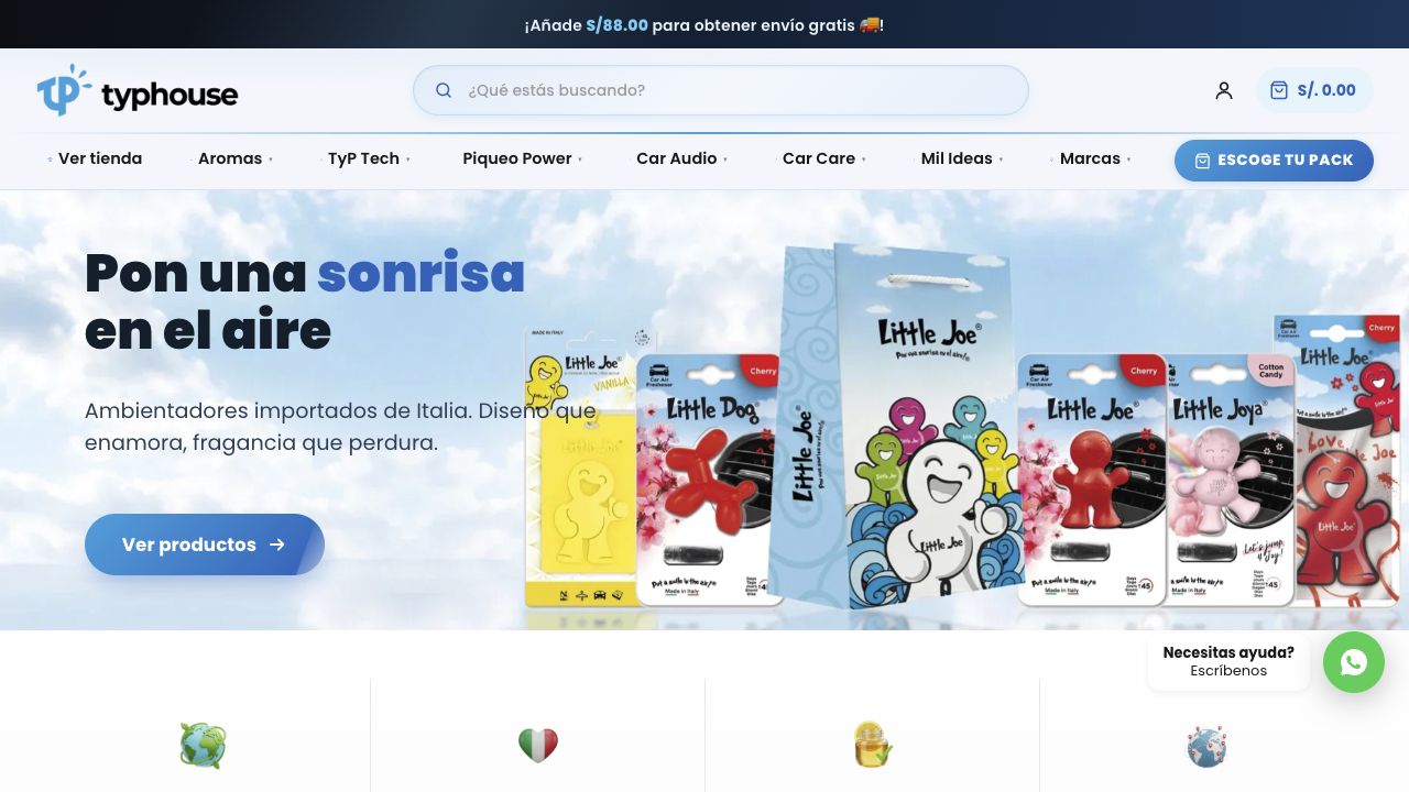 Captura real de la web de Little Joe